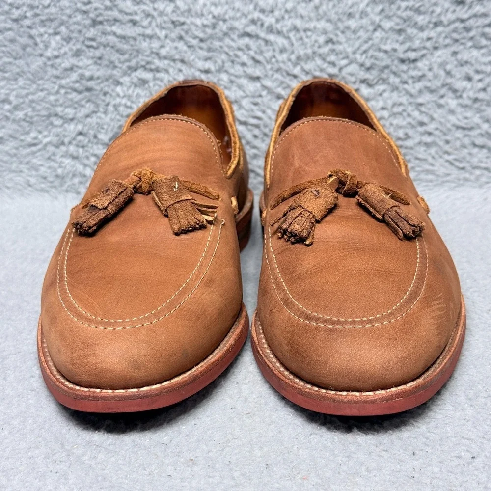 Allen Edmonds Lake Shore Drive Size 10.5 Wide Tassel Loafers Shoes Brown Dainite